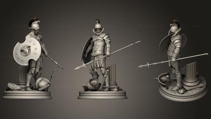 Статуи античные и исторические (Гладиаторская арена, STKA_1403) 3D модель для ЧПУ станка